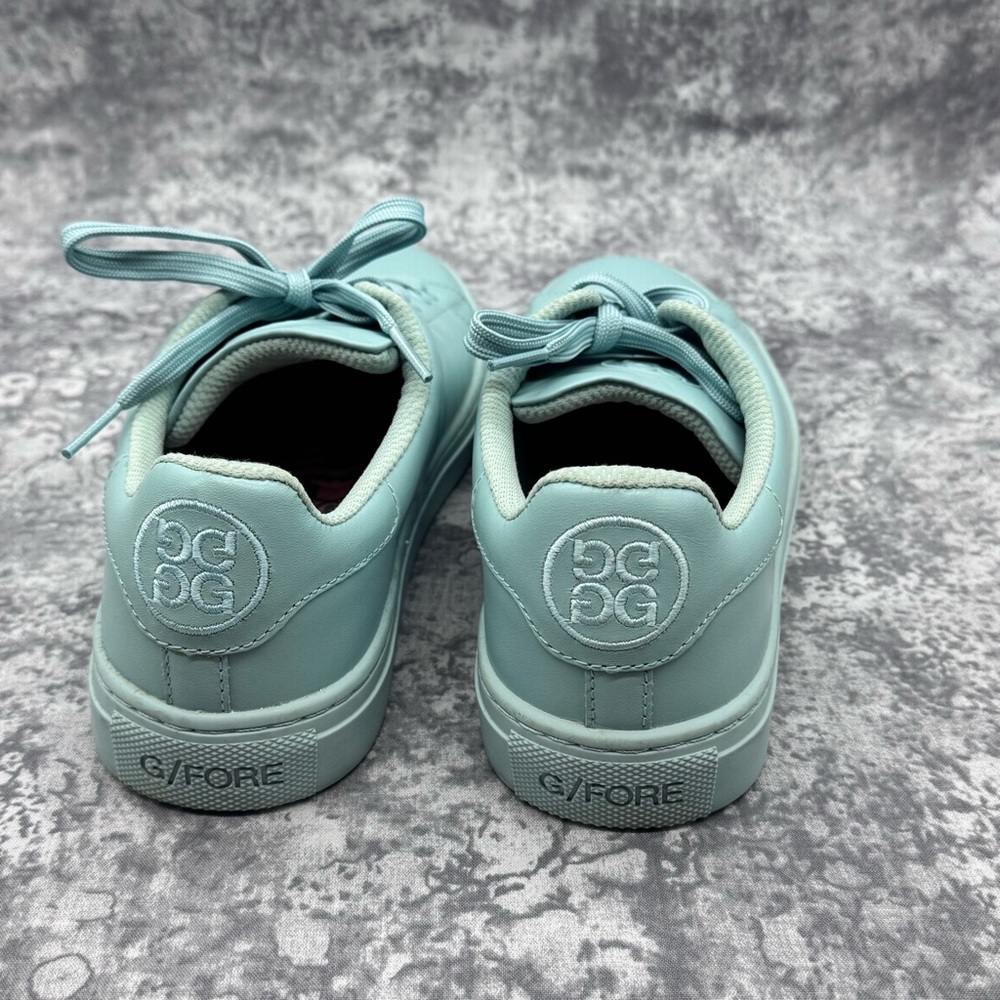 G/FORE Street Disruptor sneakers in a light blue or "fern blue" color - Picture 4 of 7